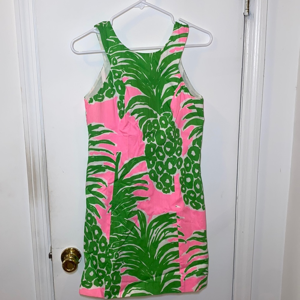 Lilly Pulitzer Pink & Green Shift Dress, Size 2
